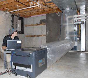 Aeroseal sealing duct work